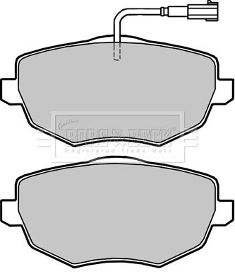 BORG & BECK Комплект тормозных колодок, дисковый тормоз BBP2423